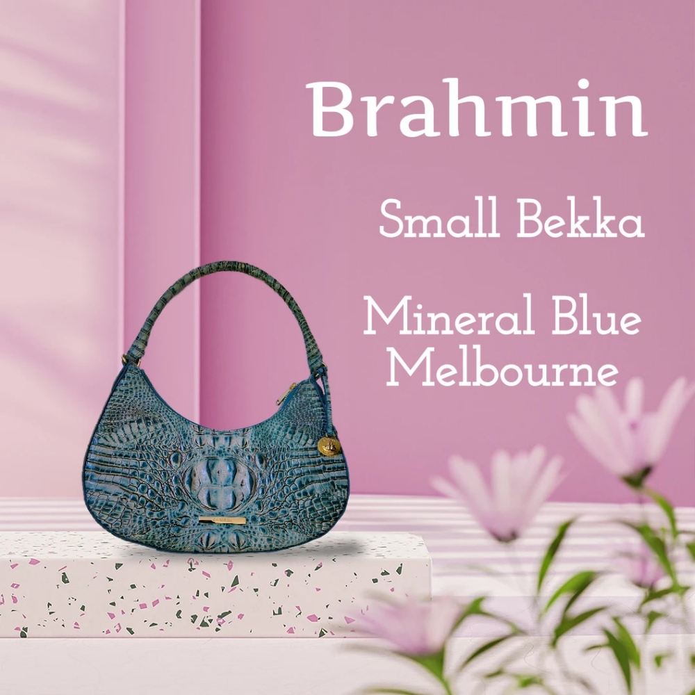 Genuine Brahmin Small Bekka Handbag Mineral Blue Melbourne